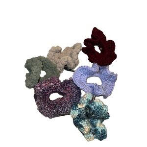 Crocheted scrunchies